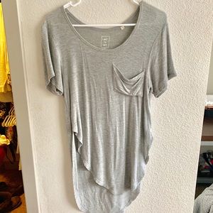 Grey High Low Tee
